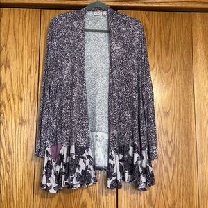 LOGO Mixed Print Cardigan with Pop Pockets